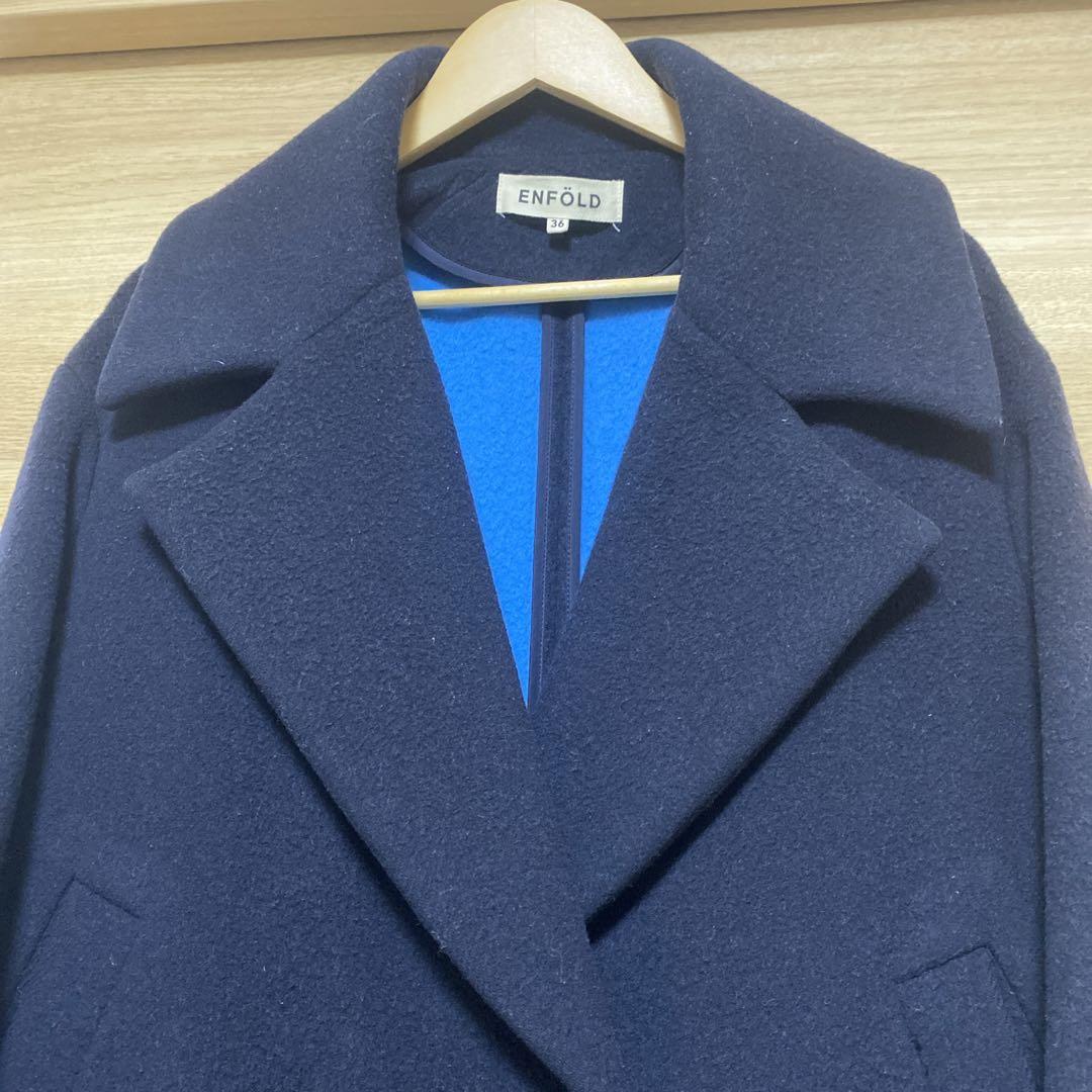 ENFOLD エンフォルド ダブルビーバー オーバーコート 36