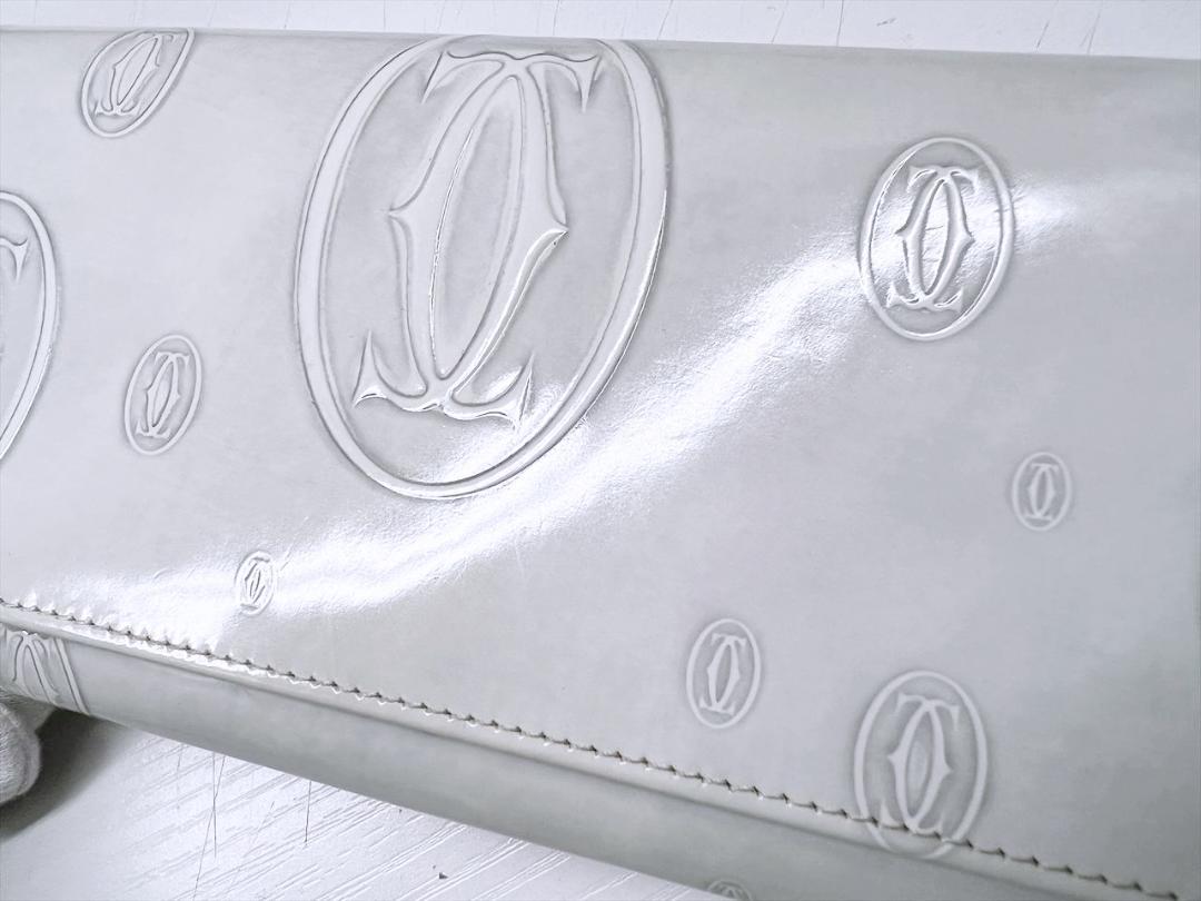 美品　Cartier　カルティエ　ハッピーバースデー　二つ折り長財布　ホワイト