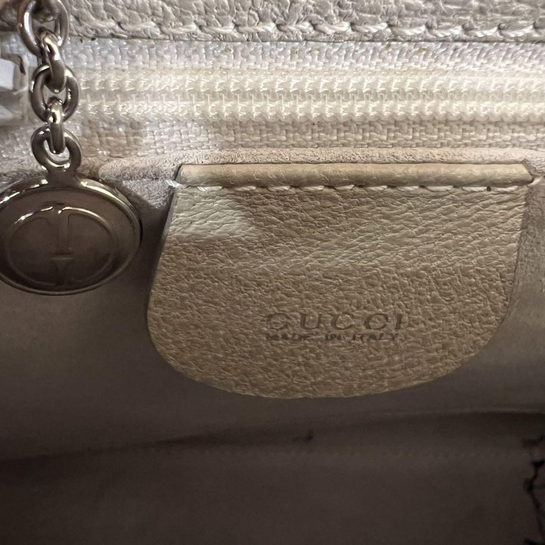 GUCCI グッチ ベージュ レザー ショルダーバッグ 入学式