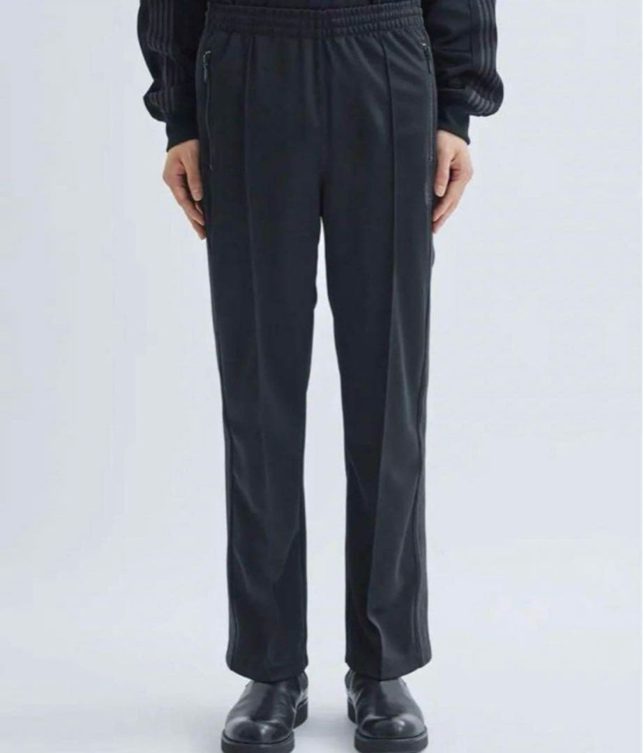 needles studious別注 トラックパンツ ストレート ブラック S - メルカリ