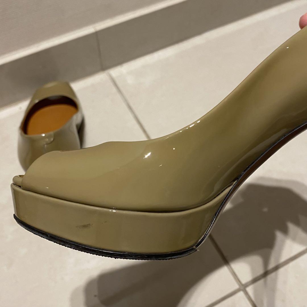 GUCCI グッチ オープントゥ 23cm パンプス ピンヒール