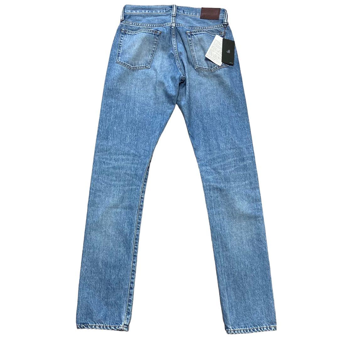 ジョンブル ストレートデニム Gパン ジーンズ 水色 薄手 27サイズ 新品