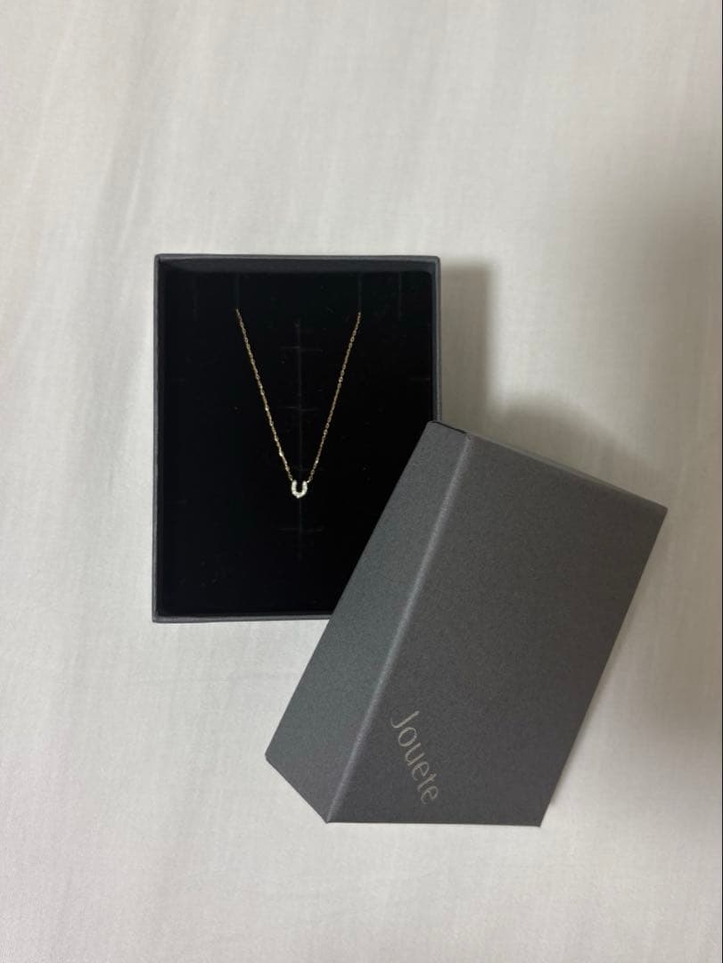 K18YG ホースシュー ダイヤモンド ネックレス