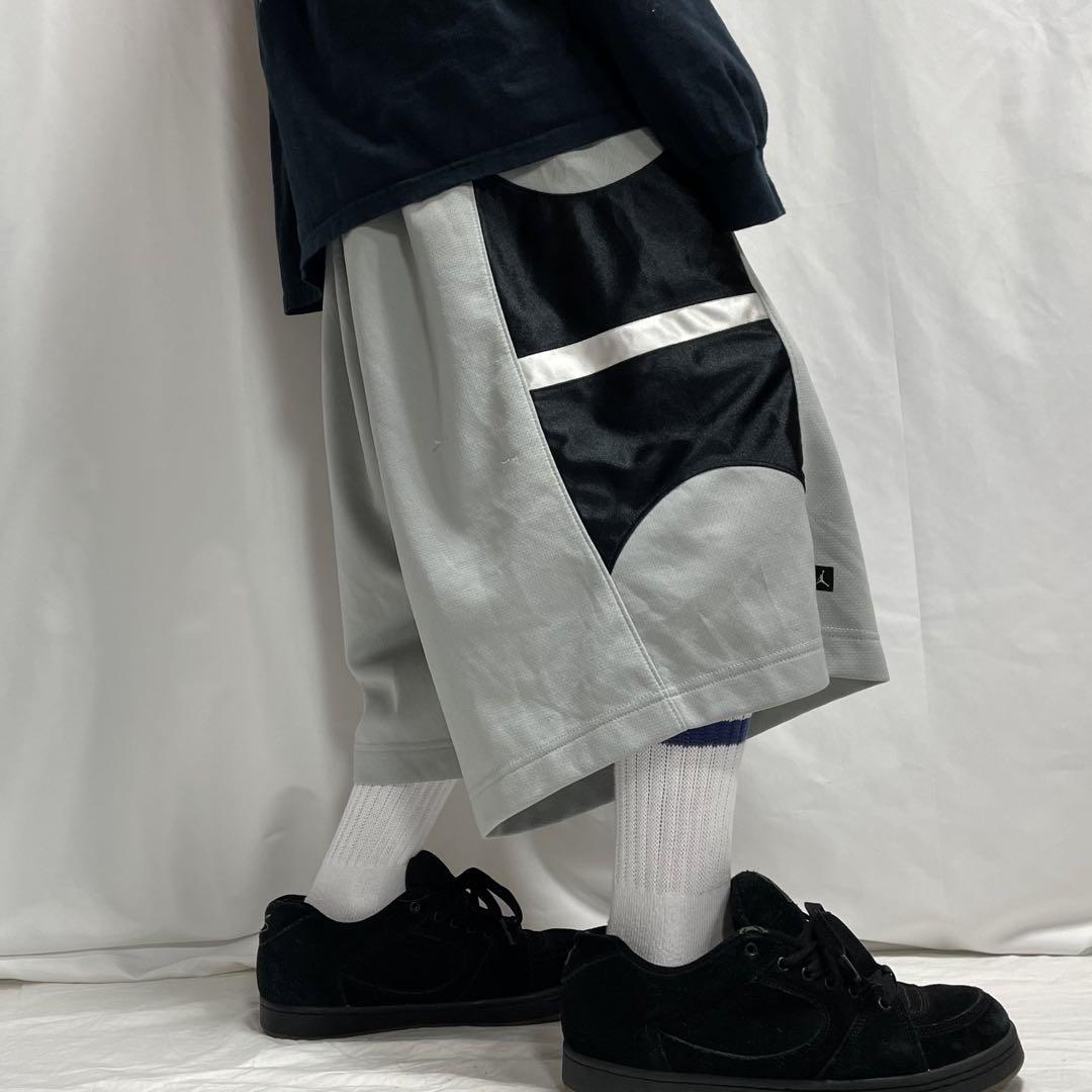 00s Jordan バスパン バギーパンツ ハーフ ショーツ 極太 刺繍 B系