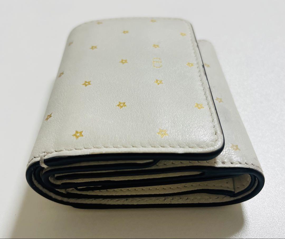 ChristianDior クリスチャンディオール 星柄3つ折り財布 限定品