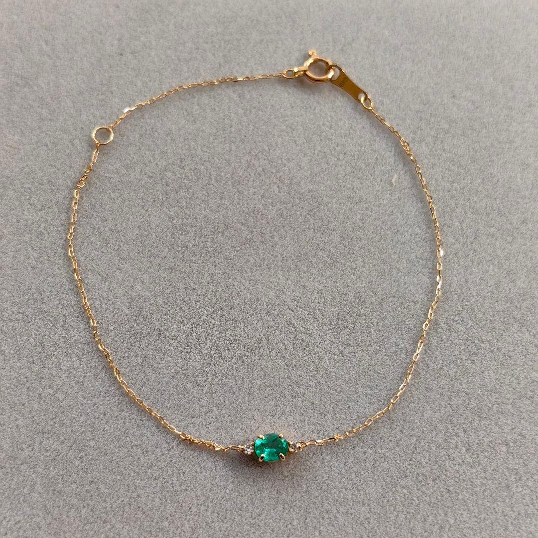 エメラルドのブレスレット K18