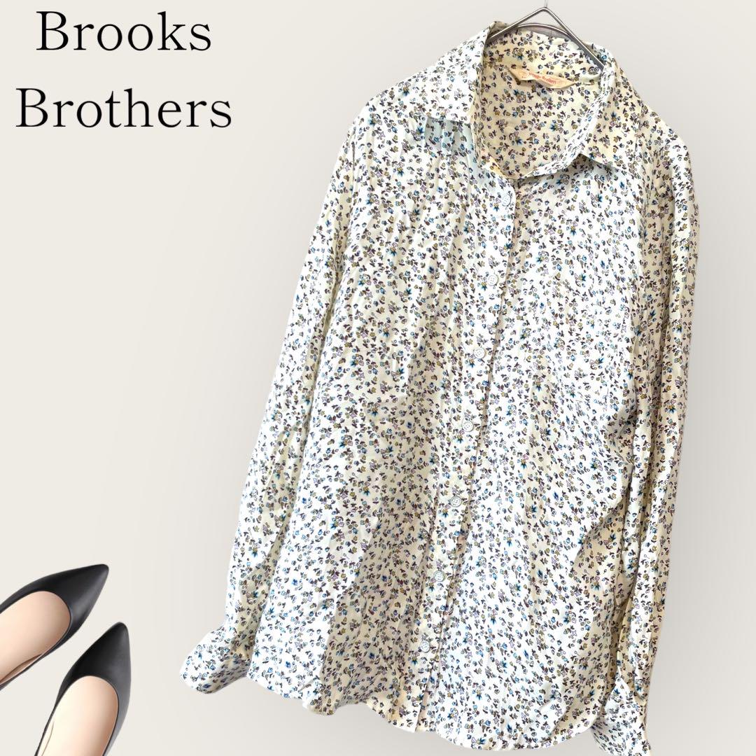 Brooks Brothers シルク 花柄 総柄 シャツ 【M】薄手 長袖