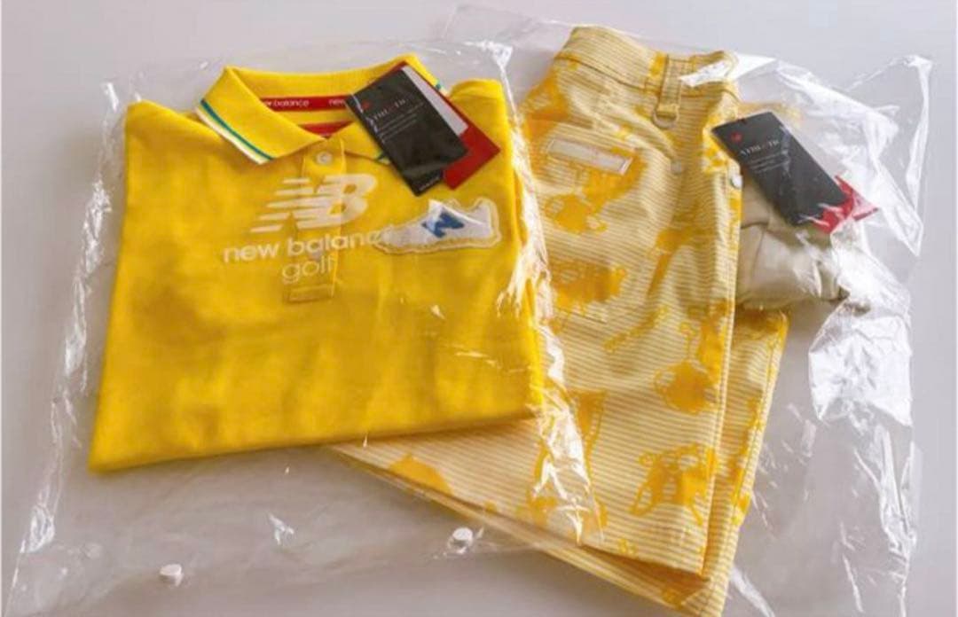 ニューバランスゴルフ 2点セット ポロシャツ スカートイエロー ボストンテリア ニューバランスゴルフ 2点セット ポロシャツ スカートイエロー ボストンテリア