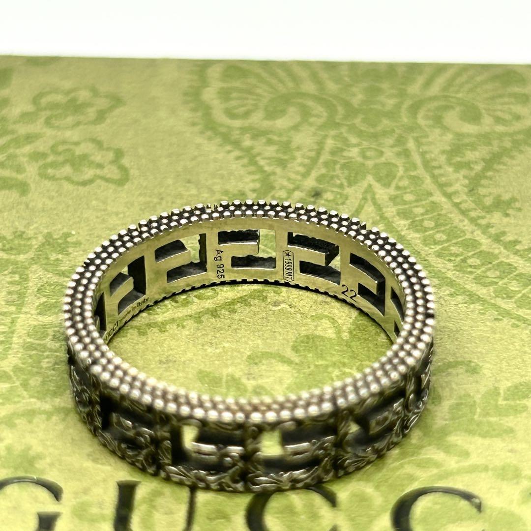 美品✨グッチ GUCCI 指輪 リング 21号 アラベスク スクエア