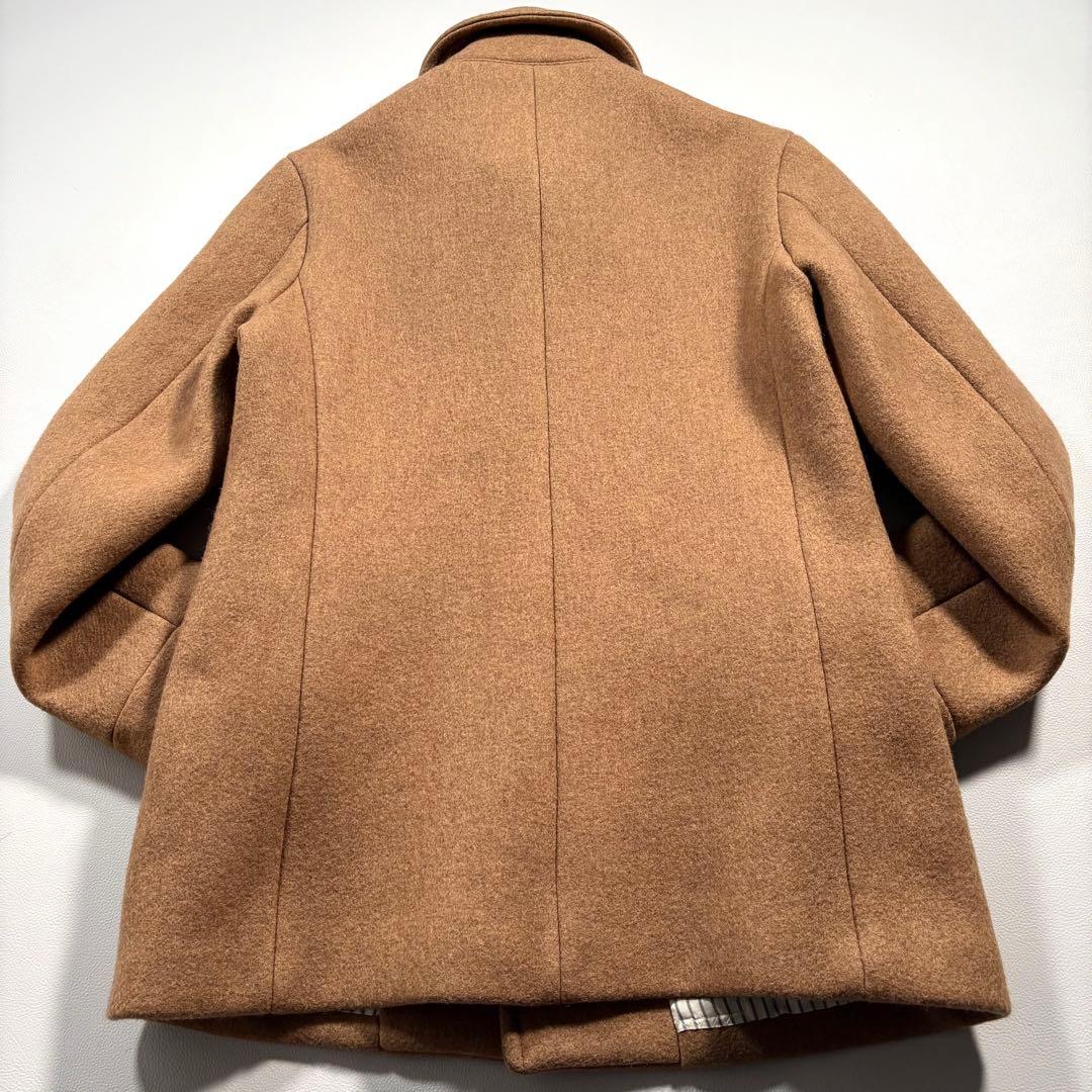 未使用級 高級 レザータグ カシミヤ エディフィス マリンコート メルトンウール 未使用級 高級 レザータグ カシミヤ エディフィス マリンコート メルトンウール