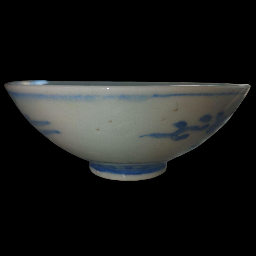 李朝? 不死鳥染付白磁茶碗 古美術 - メルカリ