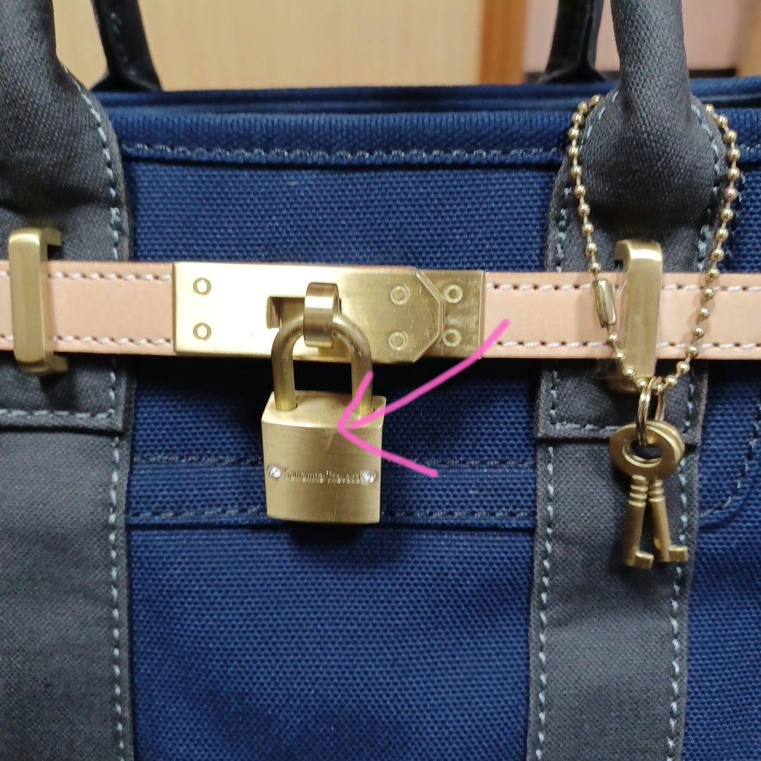 お歳暮 Samantha Thavasa 鍵付き ネイビー×グレー 未使用 ハンドバッグ バッグ