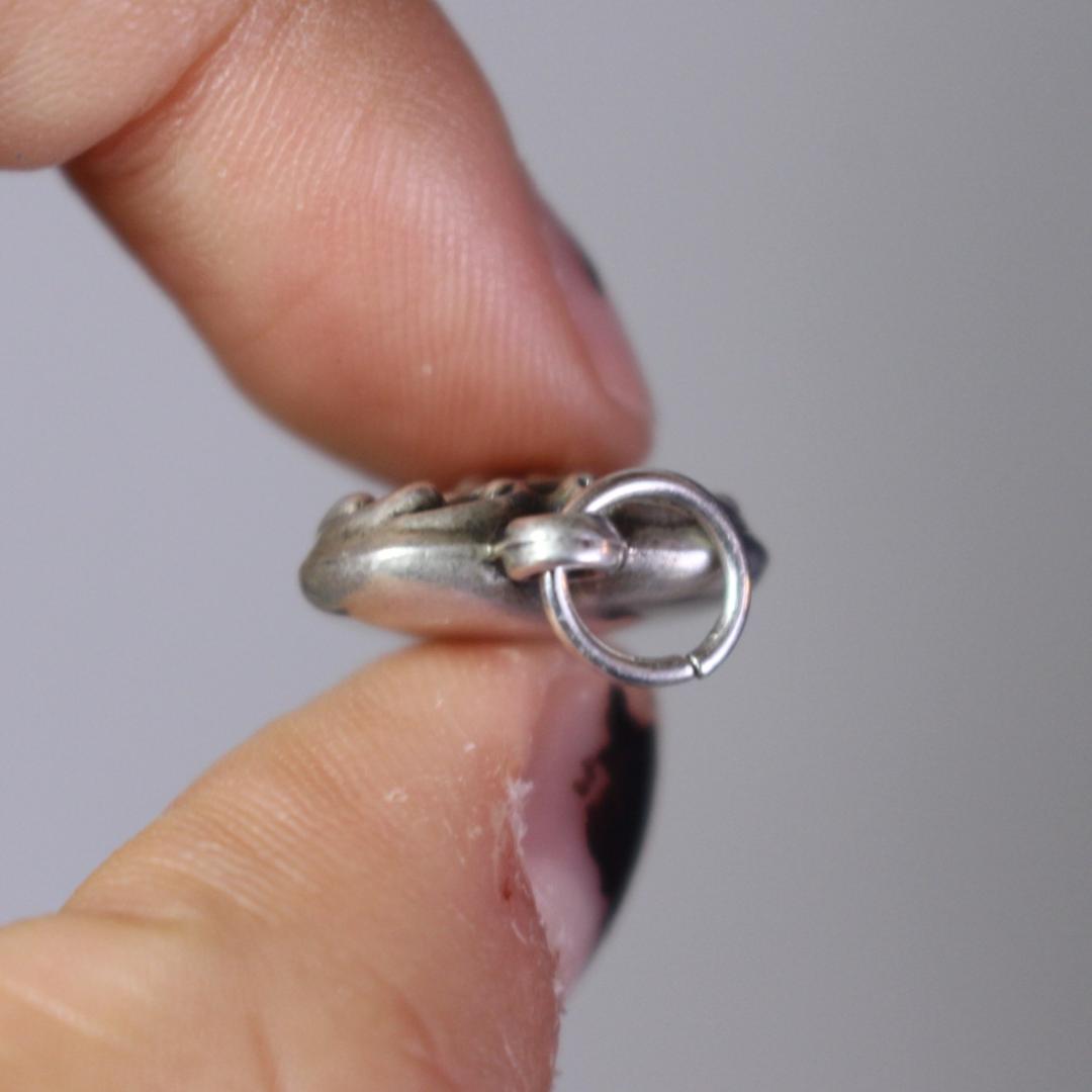 40s　スウィートハートジュエリー　シルバー　百合　リリー　天国の花　カラー