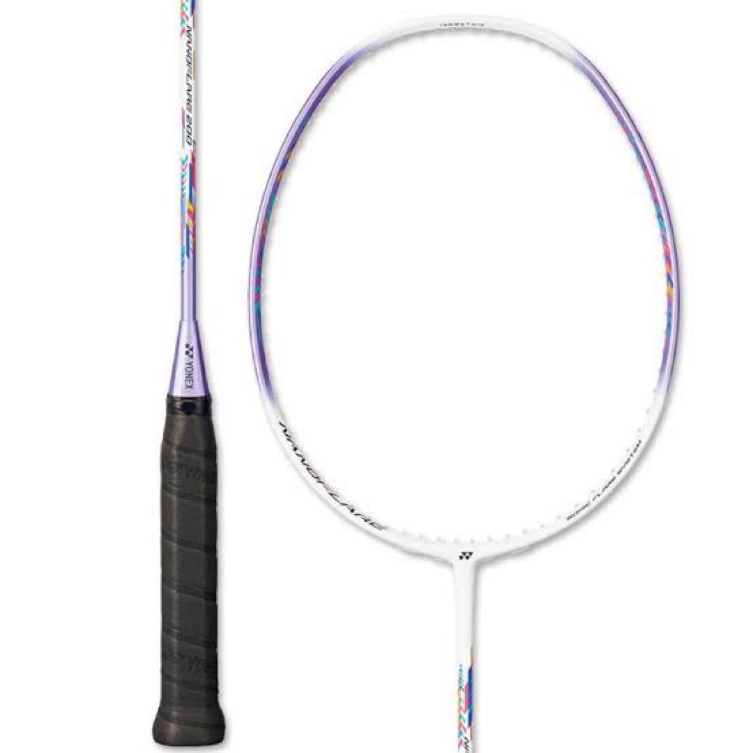 バドミントン ラケット YONEX ナノフレア200 ホワイト×ラベンダー