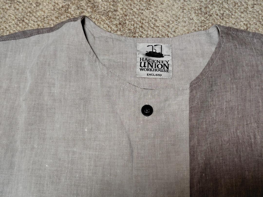 【初回限定】 HACKNEY メルカリ - L ノーカラージャケット リネン WORKHOUSE UNION ジャケット・アウター