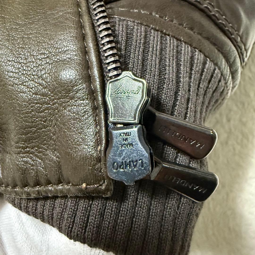 ENRICO MANDELLI ラムレザージャケット A-2 イタリア製 ENRICO MANDELLI ラムレザージャケット A-2 イタリア製