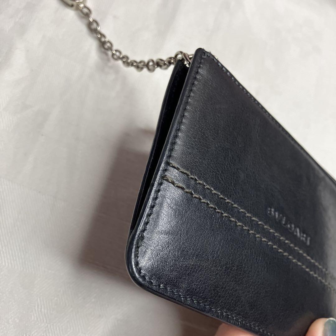 BVLGARI♡ブルガリ チェーン付きレザー コインケース