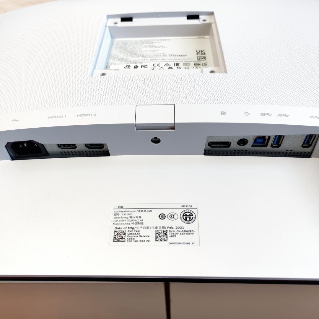 DELL モニター S3221QS 31.5インチ 4K 曲面ディスプレイ