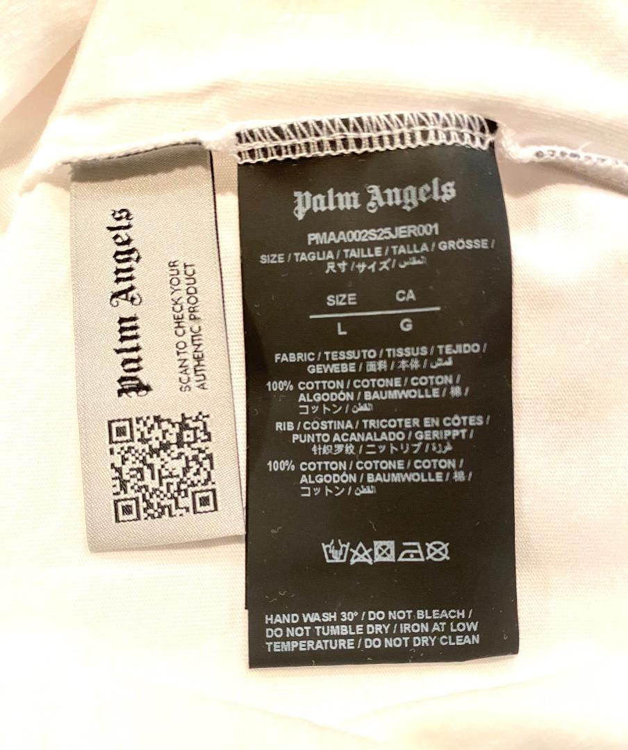 25SS【新品】Palm Angels カーブ ロゴオーバーサイズ Ｔシャツ 白