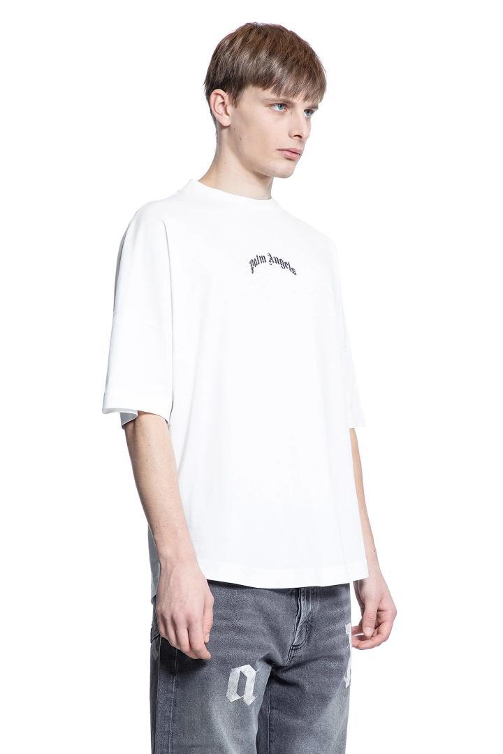 25SS【新品】Palm Angels カーブ ロゴオーバーサイズ Ｔシャツ 白