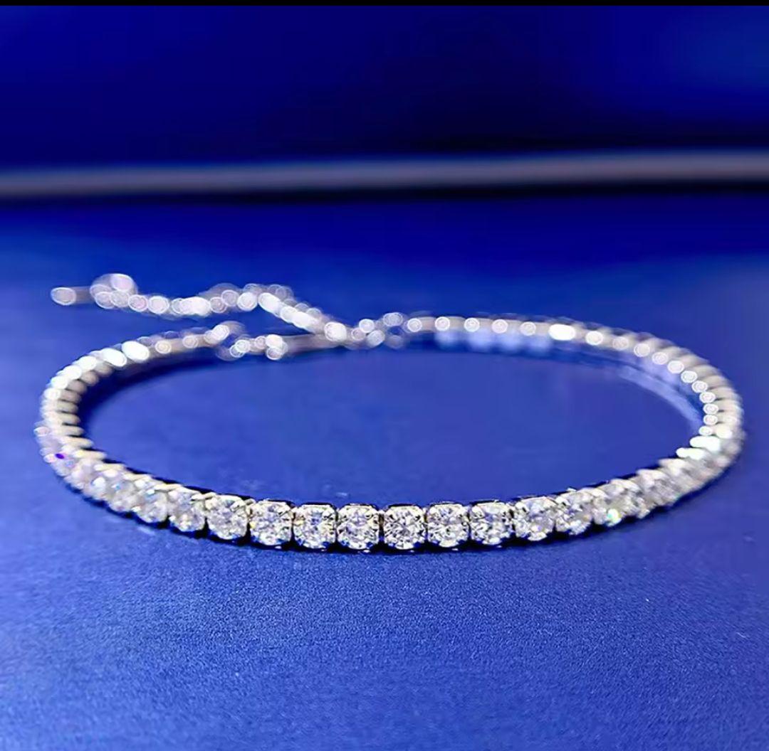 合計 5.0ct. 人工ダイヤモンド ブレスレット