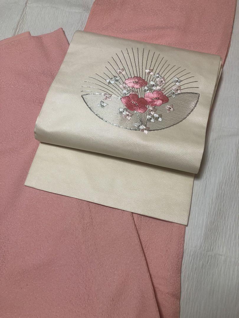 クラシックファッション - 【sold】名古屋帯 正絹 小紋 着物 花