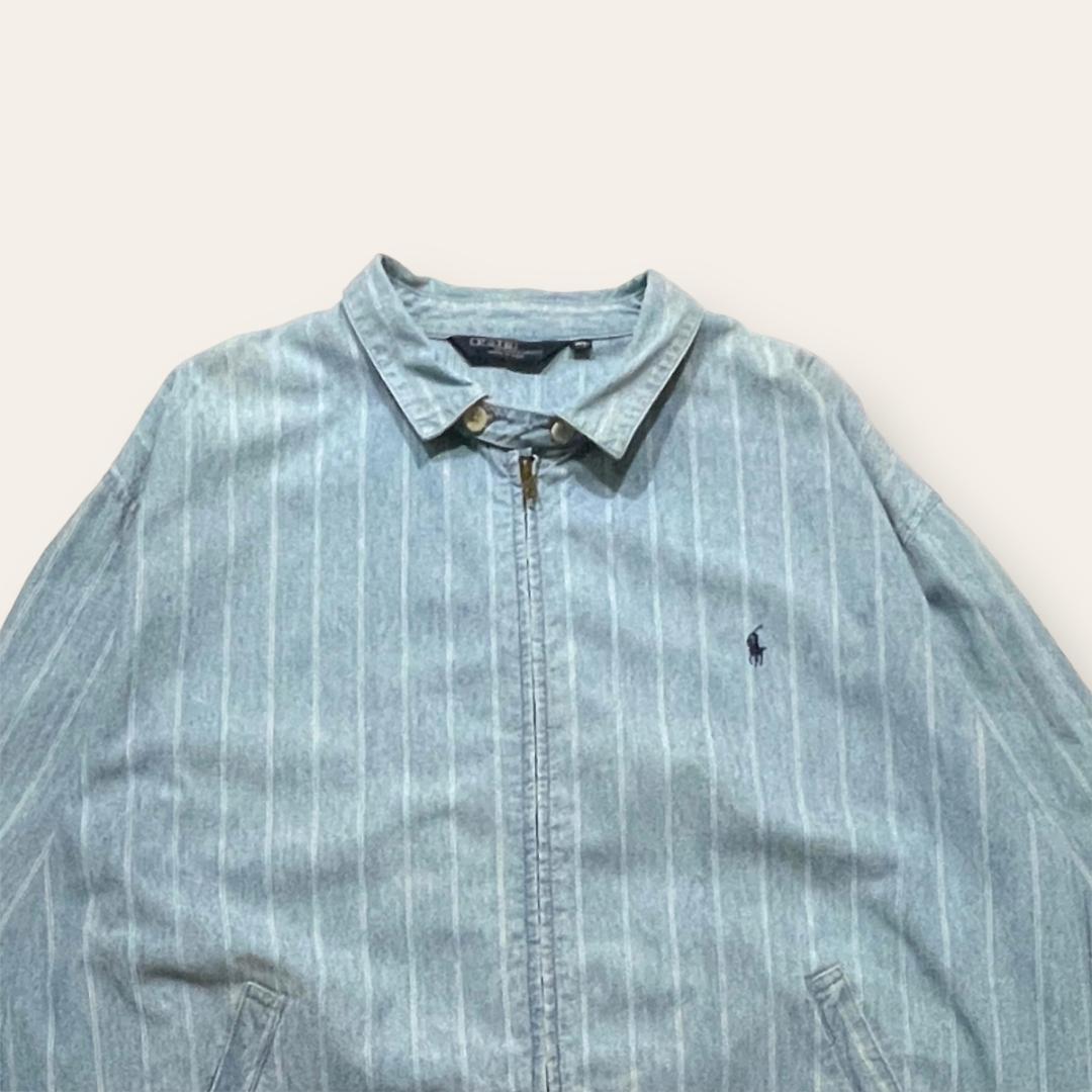 希少 ラルフローレン ライトブルー USA製 ライトアウター 古着