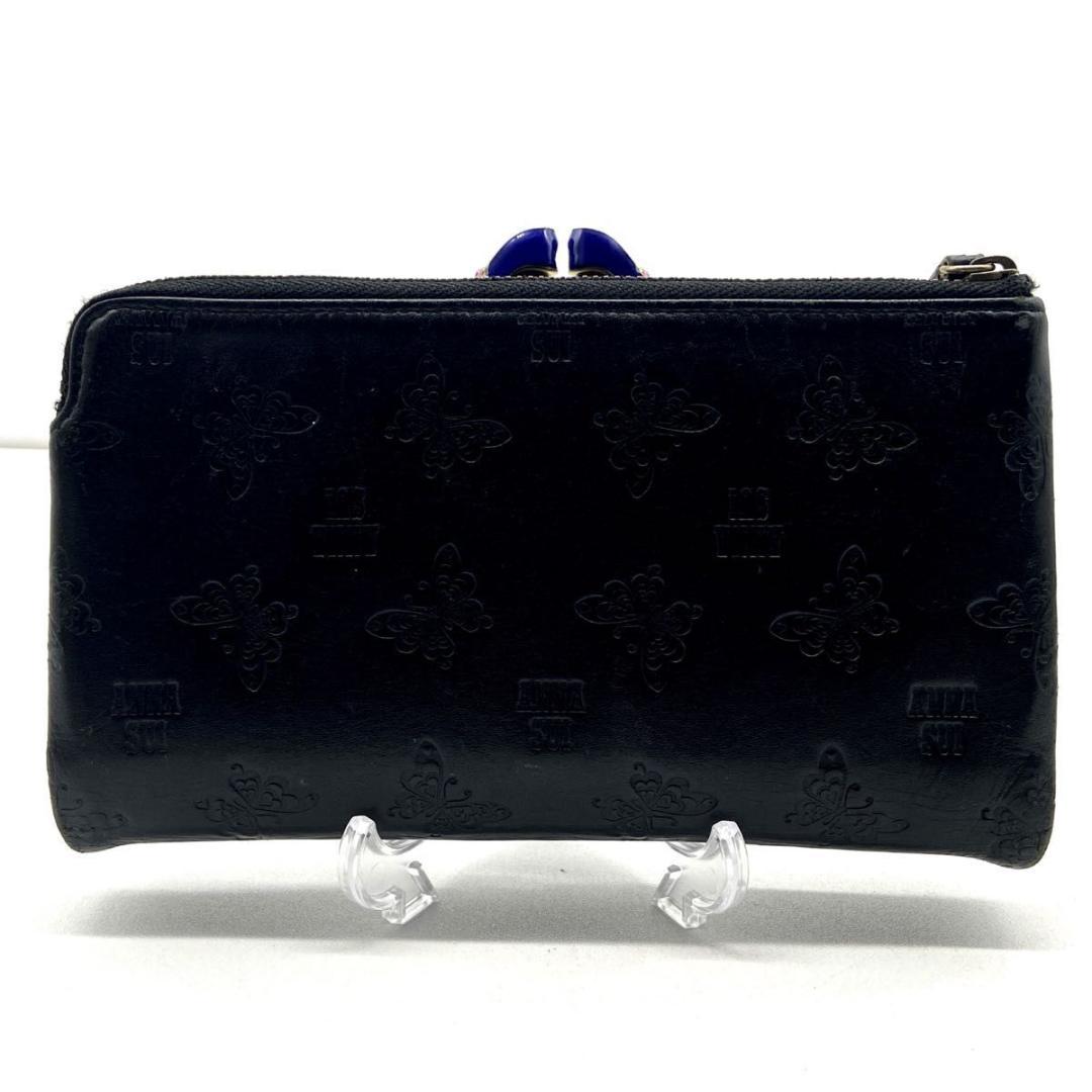 ✨️極美品✨️ANNA SUI　フレームパーティ　がま口　長財布　ハイヒール　黒