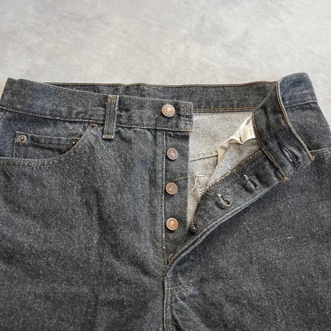 90's Levi’s 501 先染めブラック 毛羽立ち有りミントコンディション