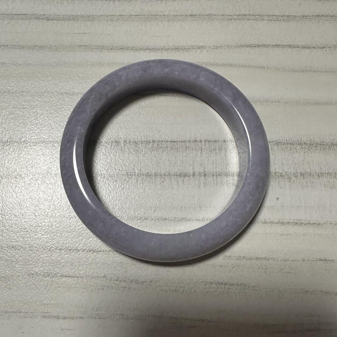 天然ミャンマー産 翡翠バングル 薄紫色 56.3mm（A貨）
