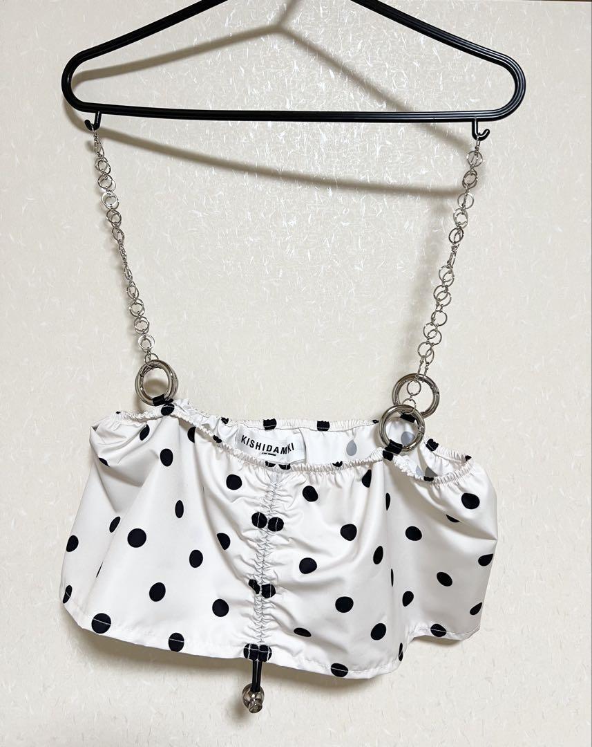 トップス kishidamiki chain bra (DOT WHITE)
