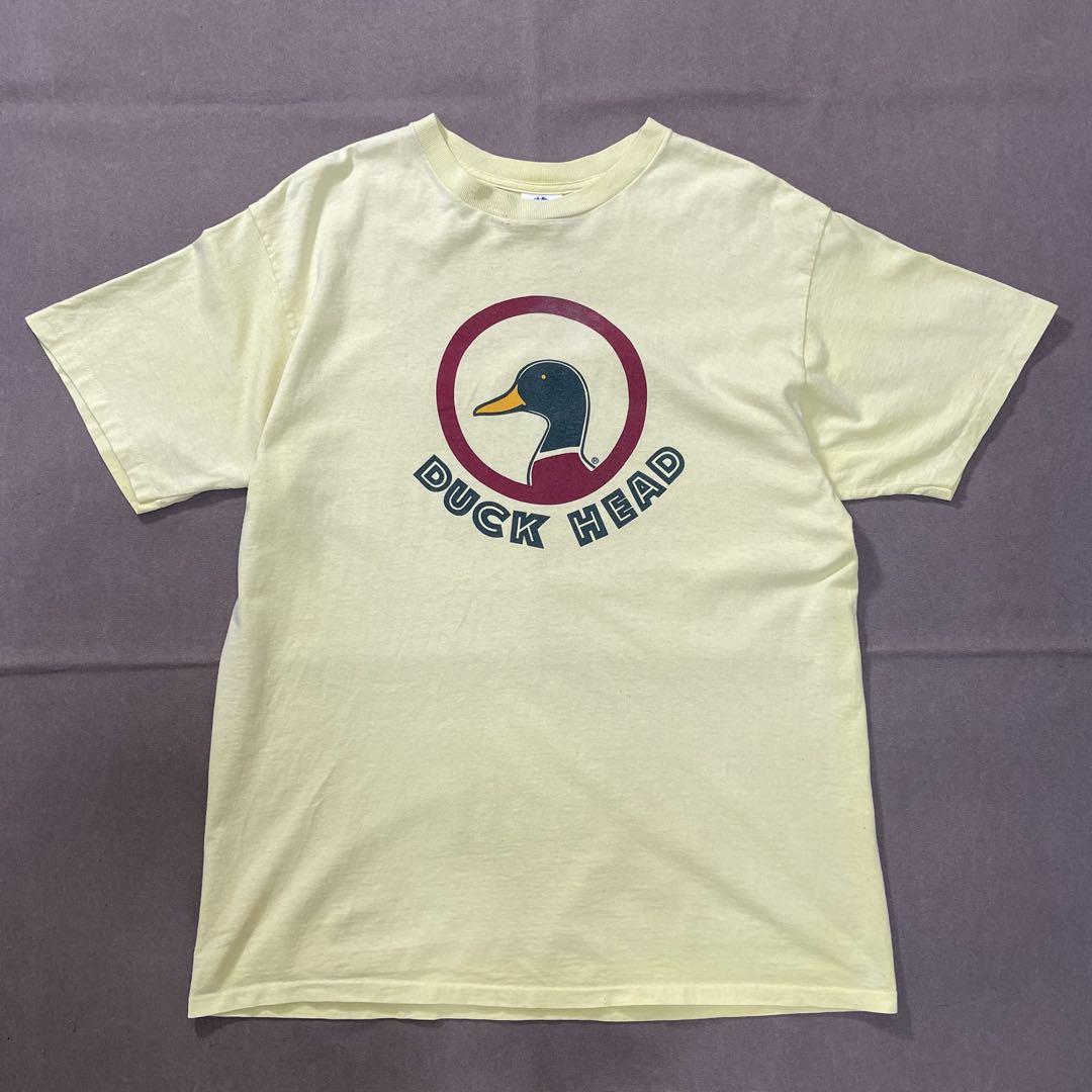 90s ダックヘッド プリントt ビンテージ usa製 old 80s ワーク トップス
