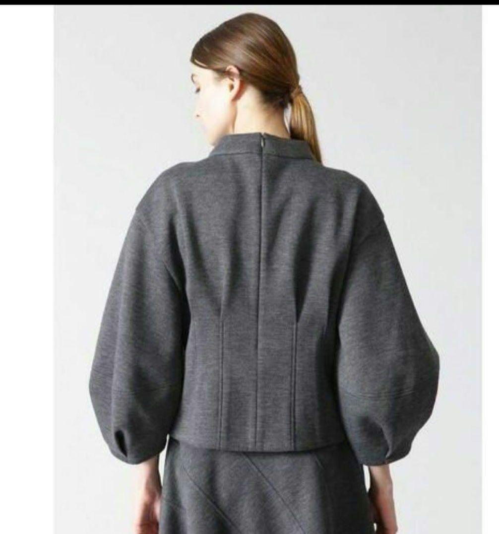 美品 アドーア ADORE ステッチボンディングトップス グレー