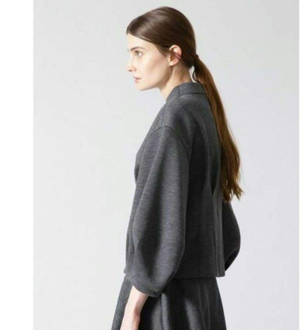 美品 アドーア ADORE ステッチボンディングトップス グレー