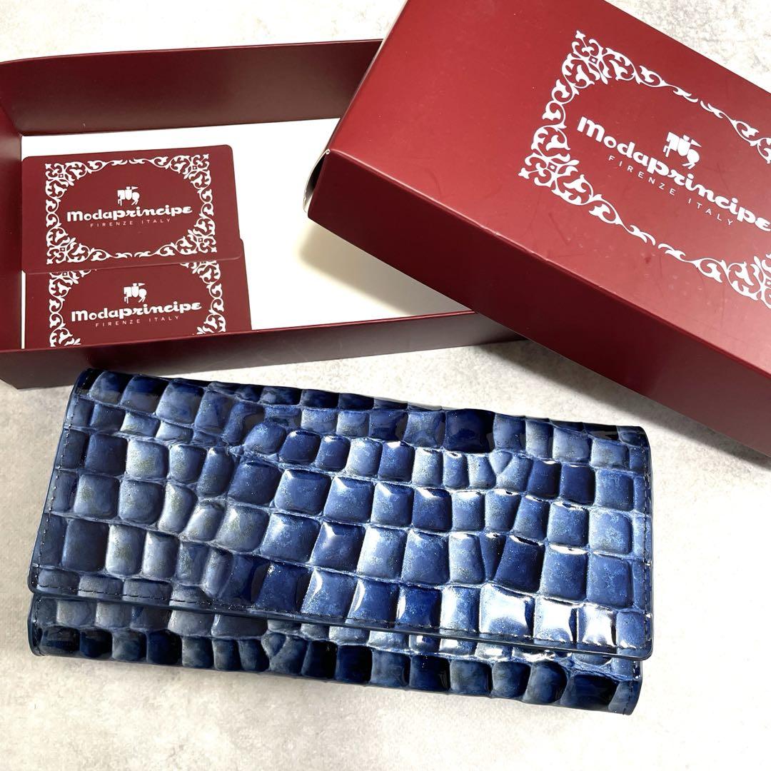 MODA PRINCIPE 長財布 ステンドグラス クロコ ほぼ新品✨️