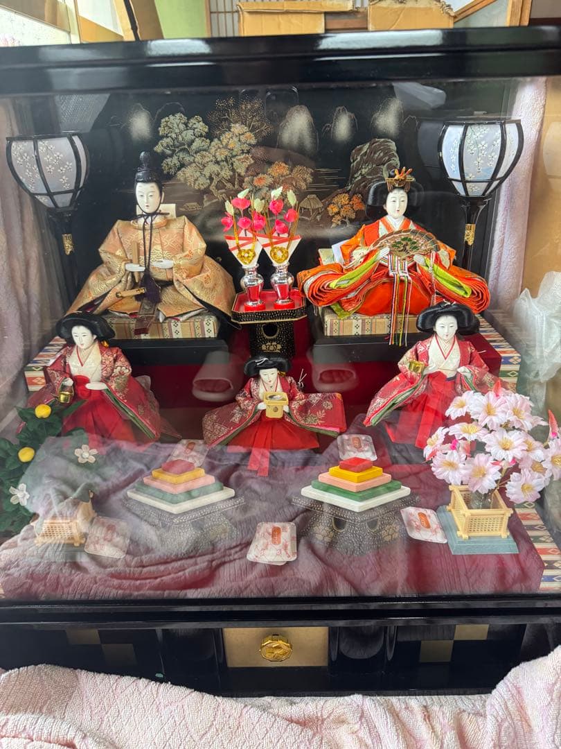 ひな祭り用雛人形セット目立った傷や汚れなし