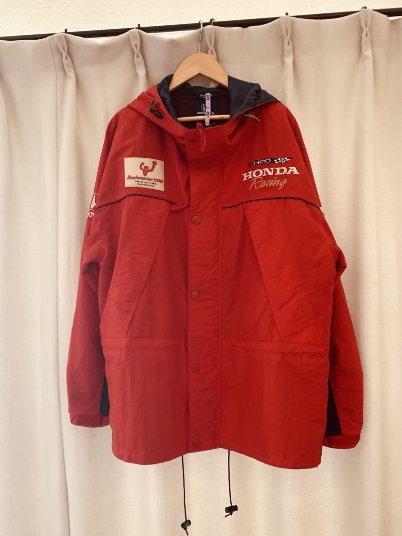 HONDAレーシング ナイロン協賛ジャケット レッド 記念 サイズL相当