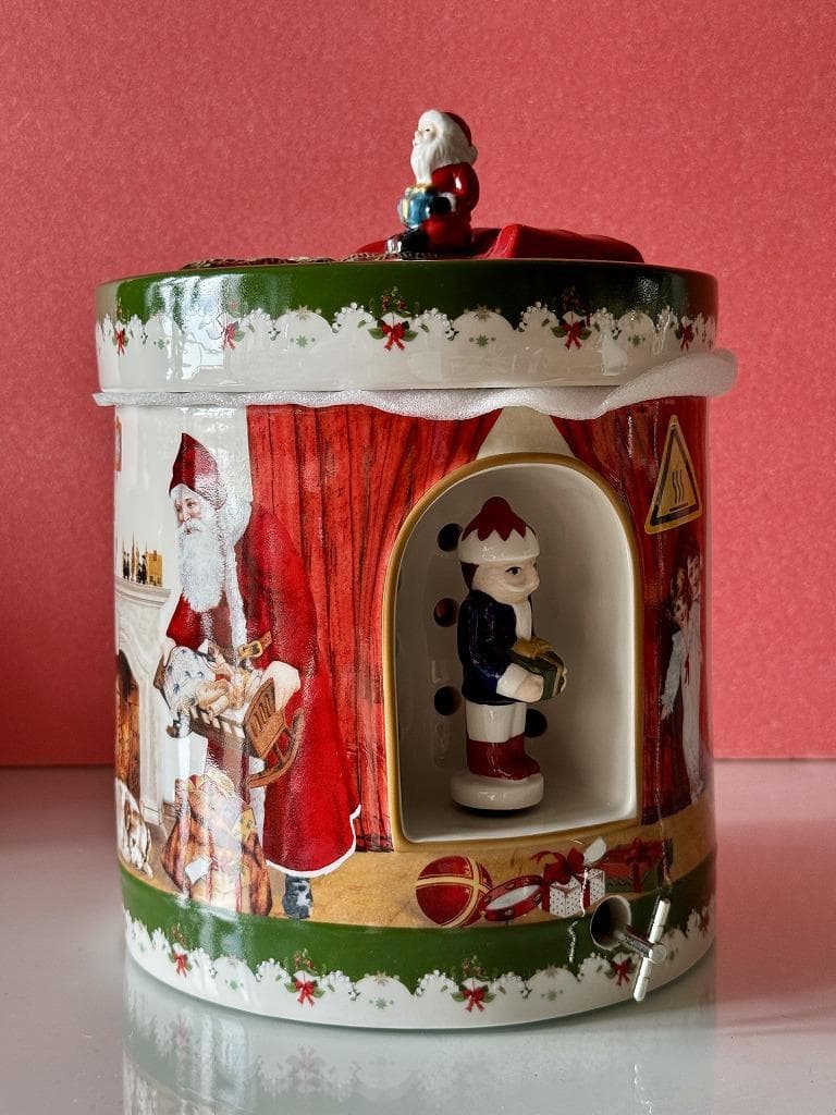 ビレロイ＆ボッホ クリスマス オルゴール付 キャンドルボックス サンタVilleroy Boch