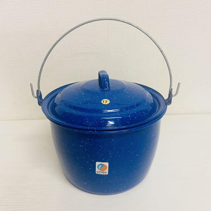BIG OAK アンティーク ピクニックバスケットセット CINCA 琺瑯セット