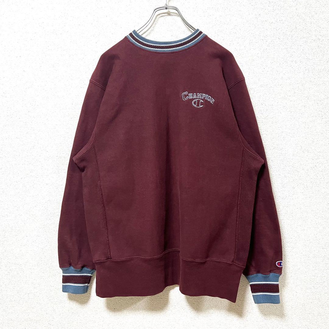 美品/90s/刺繍タグ】champion リバースウィーブ スウェット L