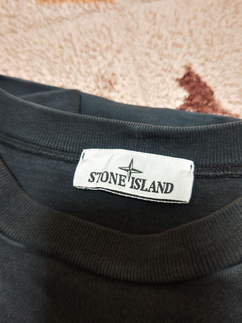 STONE ISLAND ブラック スウェットロンT