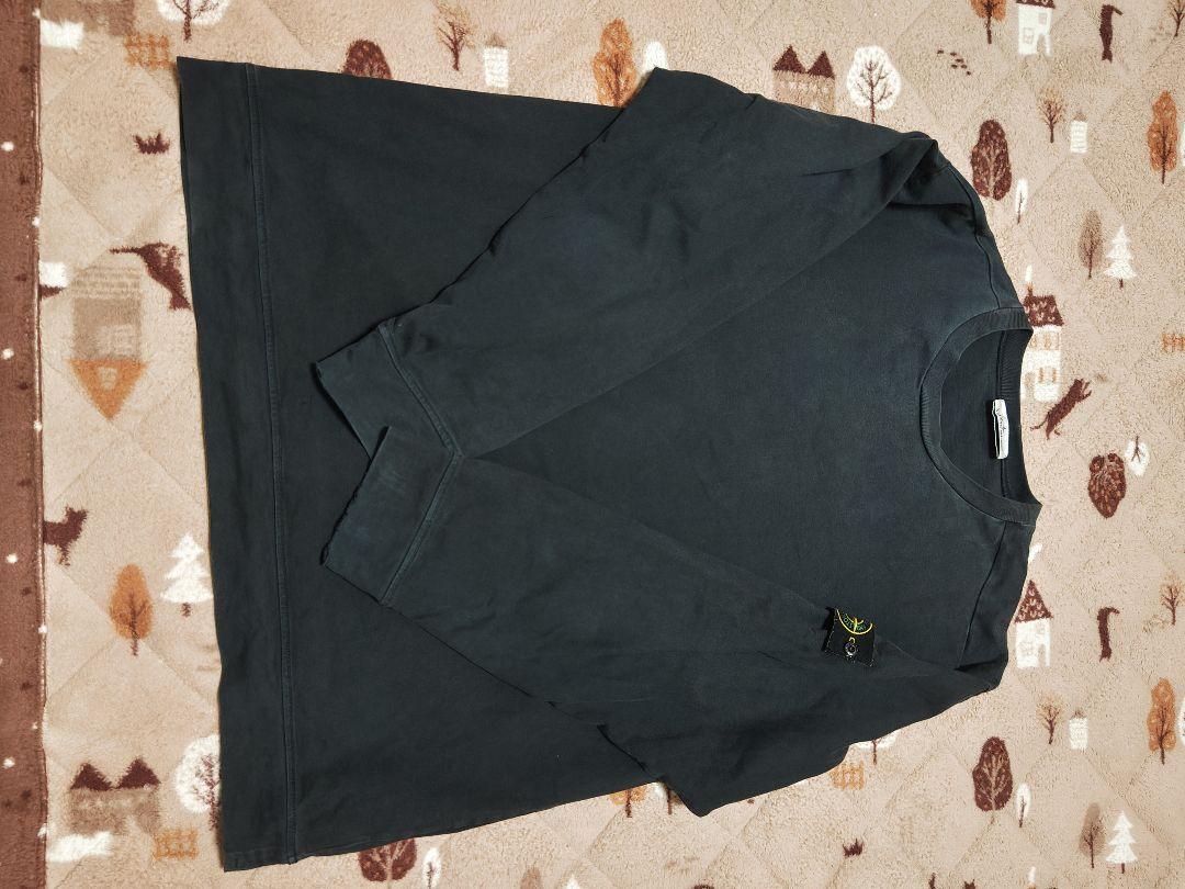 STONE ISLAND ブラック スウェットロンT