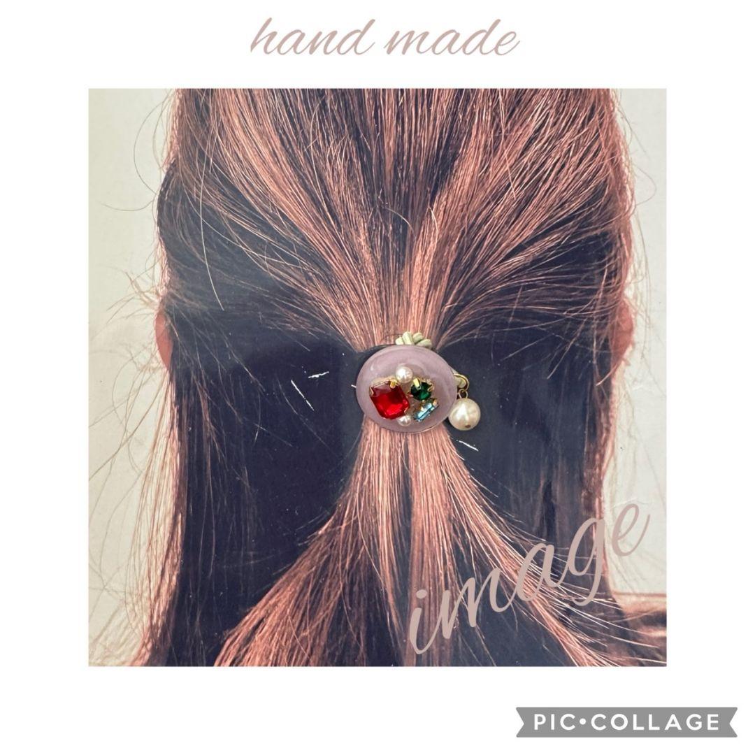 №3322 ラウンド型ビジューレジンヘアゴム №3322 ラウンド型ビジューレジンヘアゴム