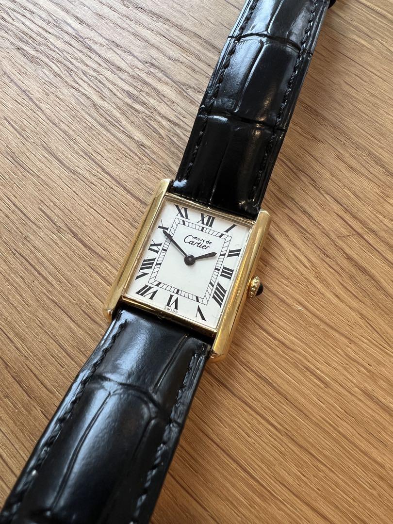 【難あり不動品】Cartier カルティエ　マストタンクLM 手巻き時計