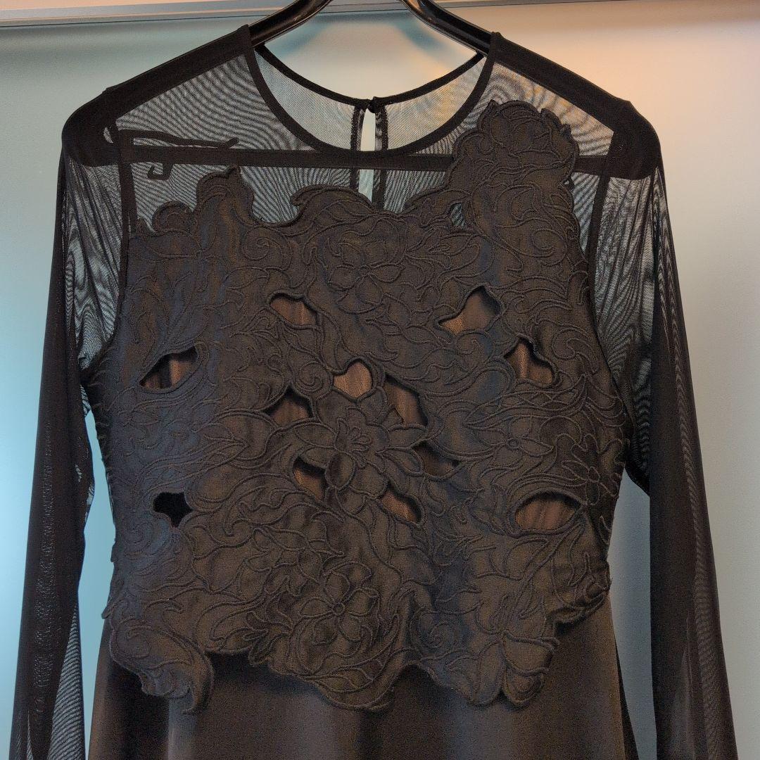 スーツ・フォーマル・ドレス UPPER EMBROIDERY FLARE DRESS
