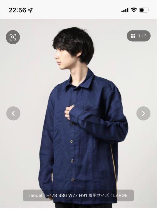 【SHIPS/Last Heavy:works】シャツ 紺