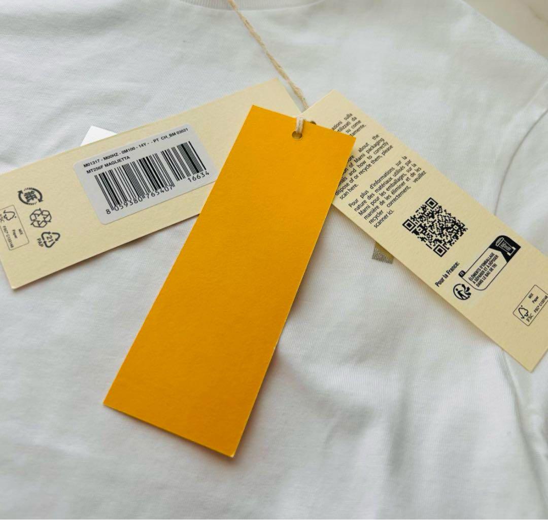 新品未使用 MARNI ホワイト ロゴTシャツ タグ付き - メルカリ