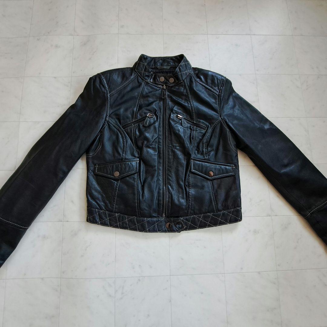 【本革】ZARA ザラ レザー ライダース ジャケット 黒 Ｌサイズ