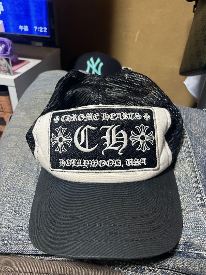 CHROME HEARTS メッシュキャップ ブラック/ホワイト