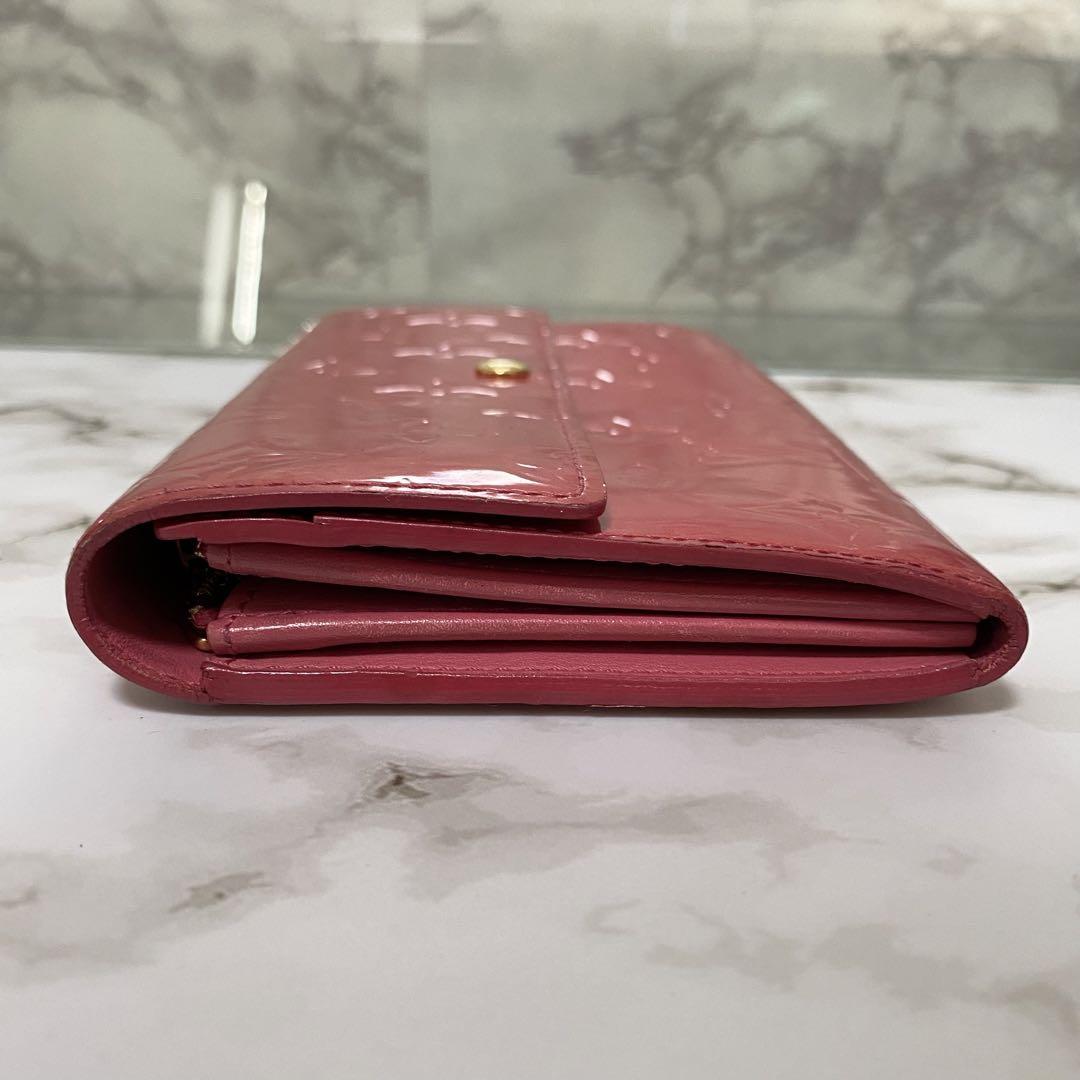 web限定アイテム VUITTON LOUIS ルイヴィトン ポルト ヴェルニ ピンク 長財布 小物